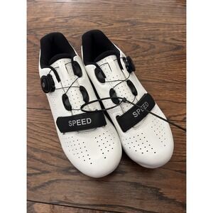SPEED Cycling Shoes Men Size 8 White and black